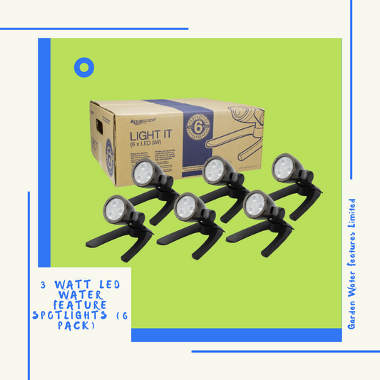 3 Watt - Garden & Pond LED (Spotlight) - 6 Pack - Garden Water Features