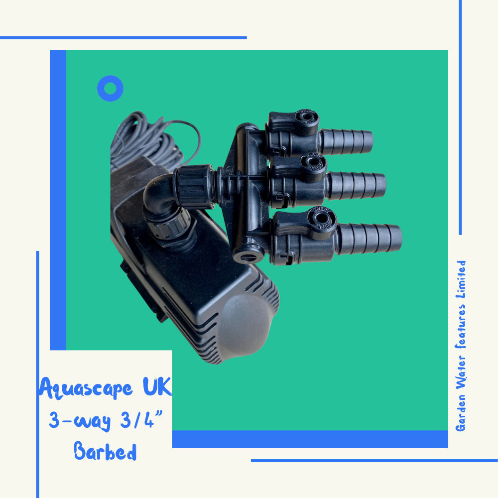 Aquascape UK 3-way 3/4” Barbed - WaterFeature.Shop