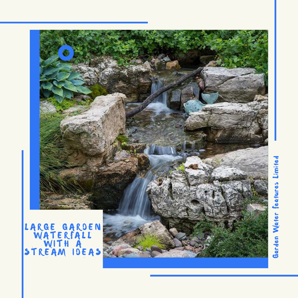 Large Garden Water Feature Stand Alone Waterfall Stream - Garden Water Features
