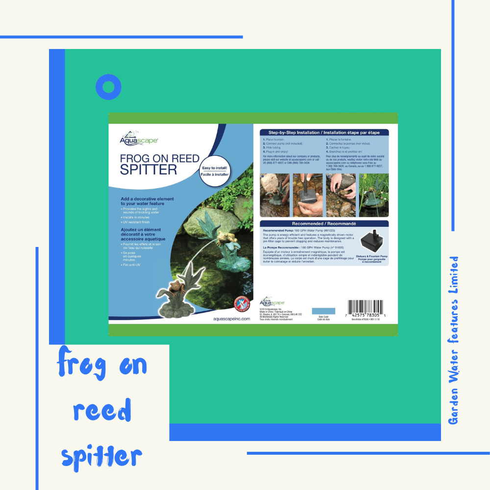 Frog on Reed Spitter - WaterFeature.Shop