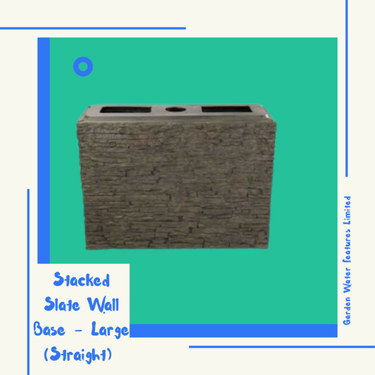 Stacked Slate Wall Base - Large (Straight) - WaterFeature.Shop