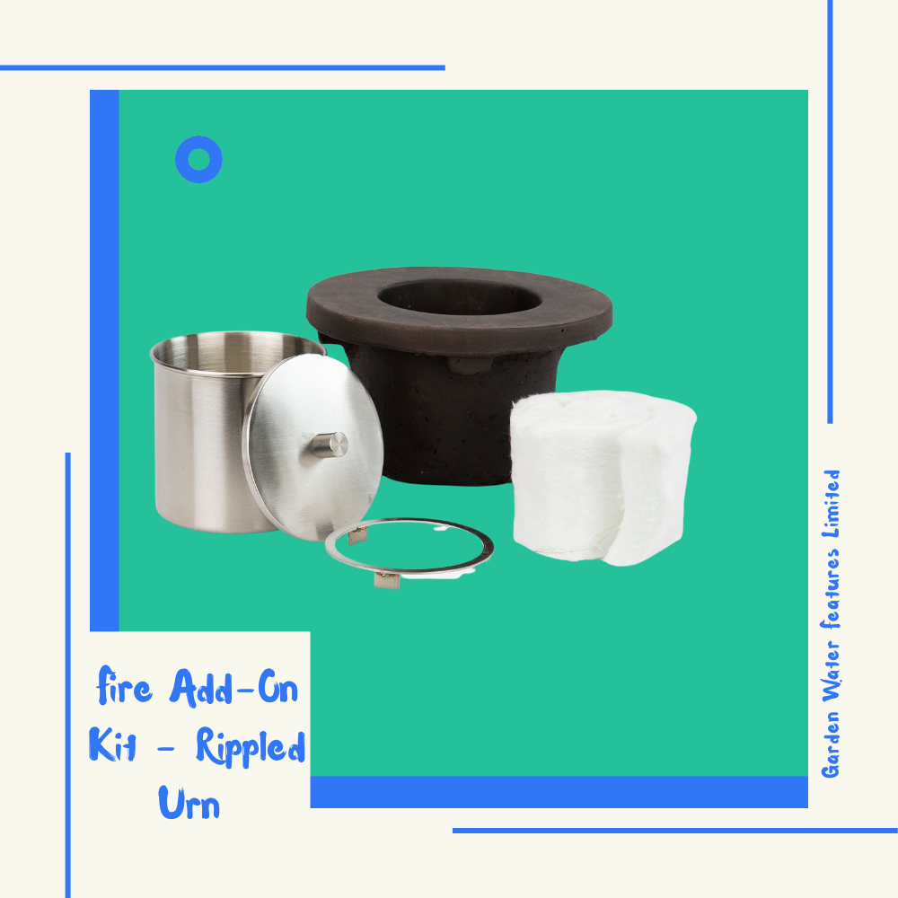 Fire Add-On Kit - Rippled Urn - WaterFeature.Shop