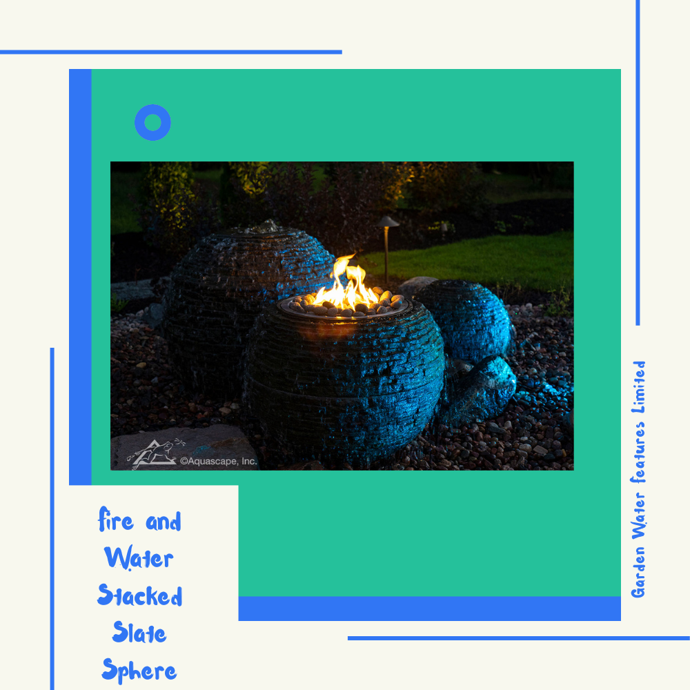 Fire and Water Spheres - Garden Water Features