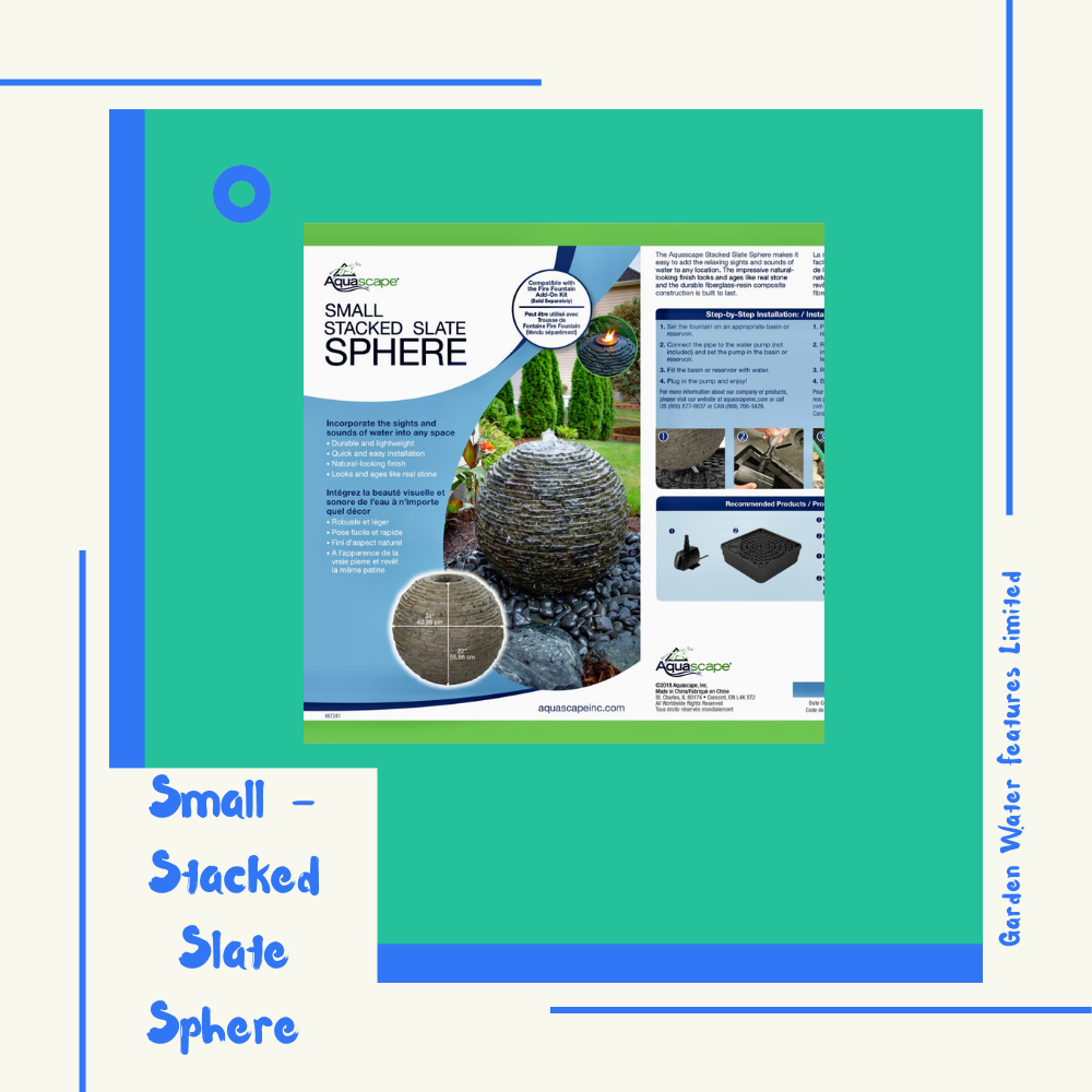 Small - Stacked Slate Sphere - WaterFeature.Shop