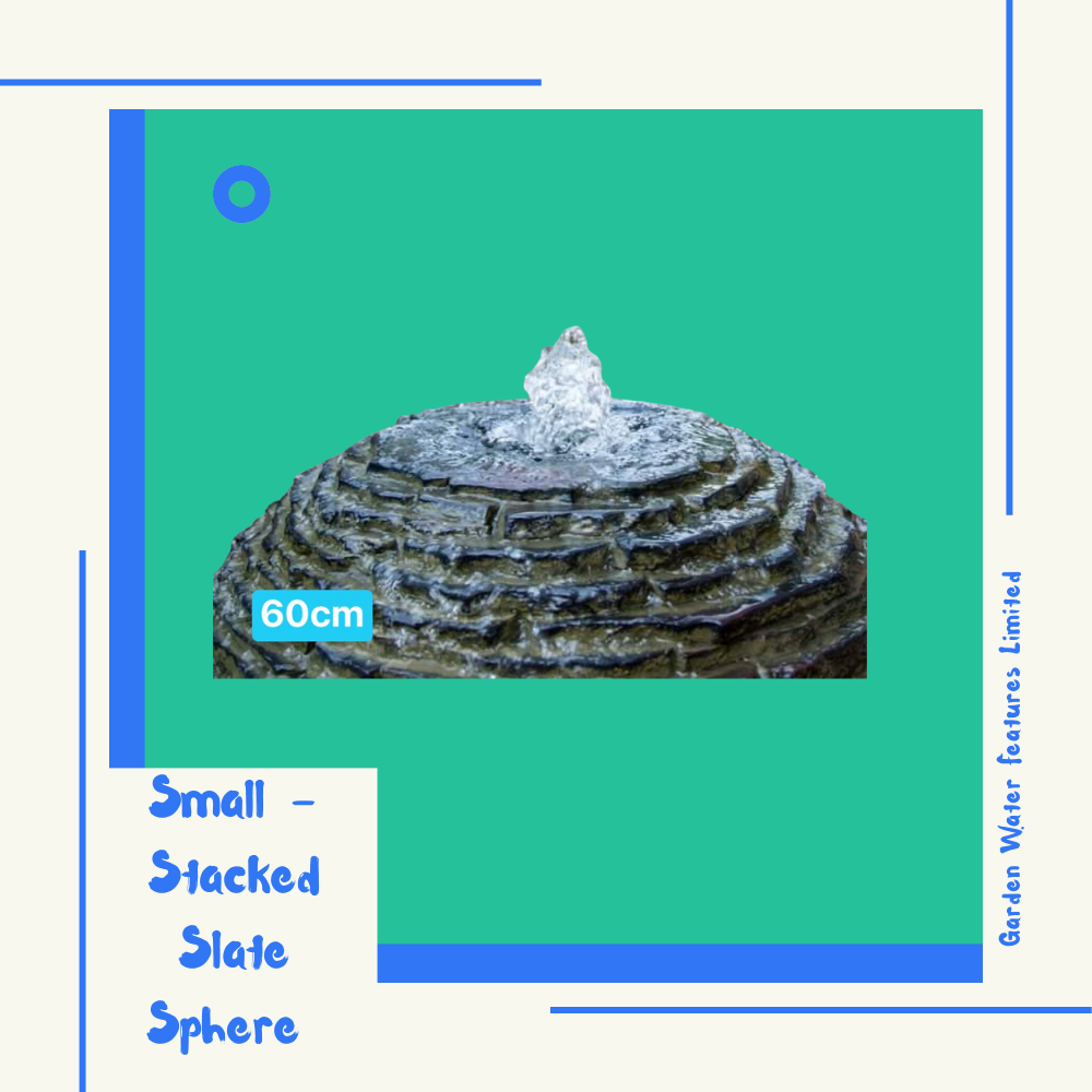 Small - Stacked Slate Sphere - WaterFeature.Shop