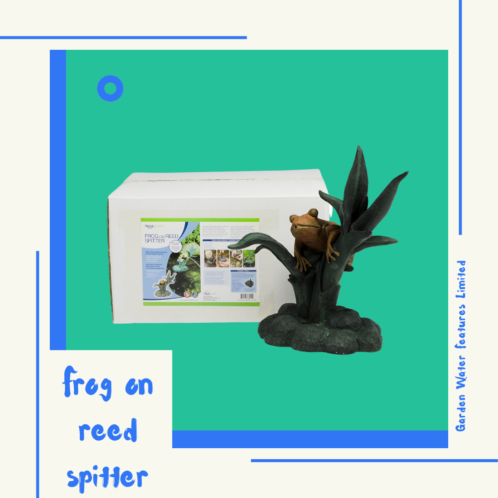 Frog on Reed Spitter - WaterFeature.Shop