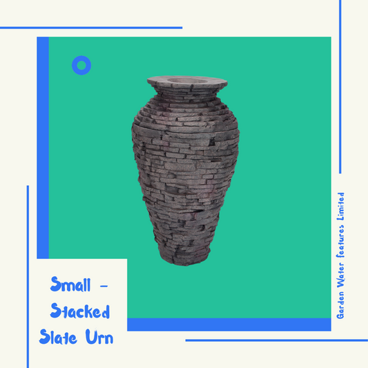 Small - Stacked Slate Urn - WaterFeature.Shop