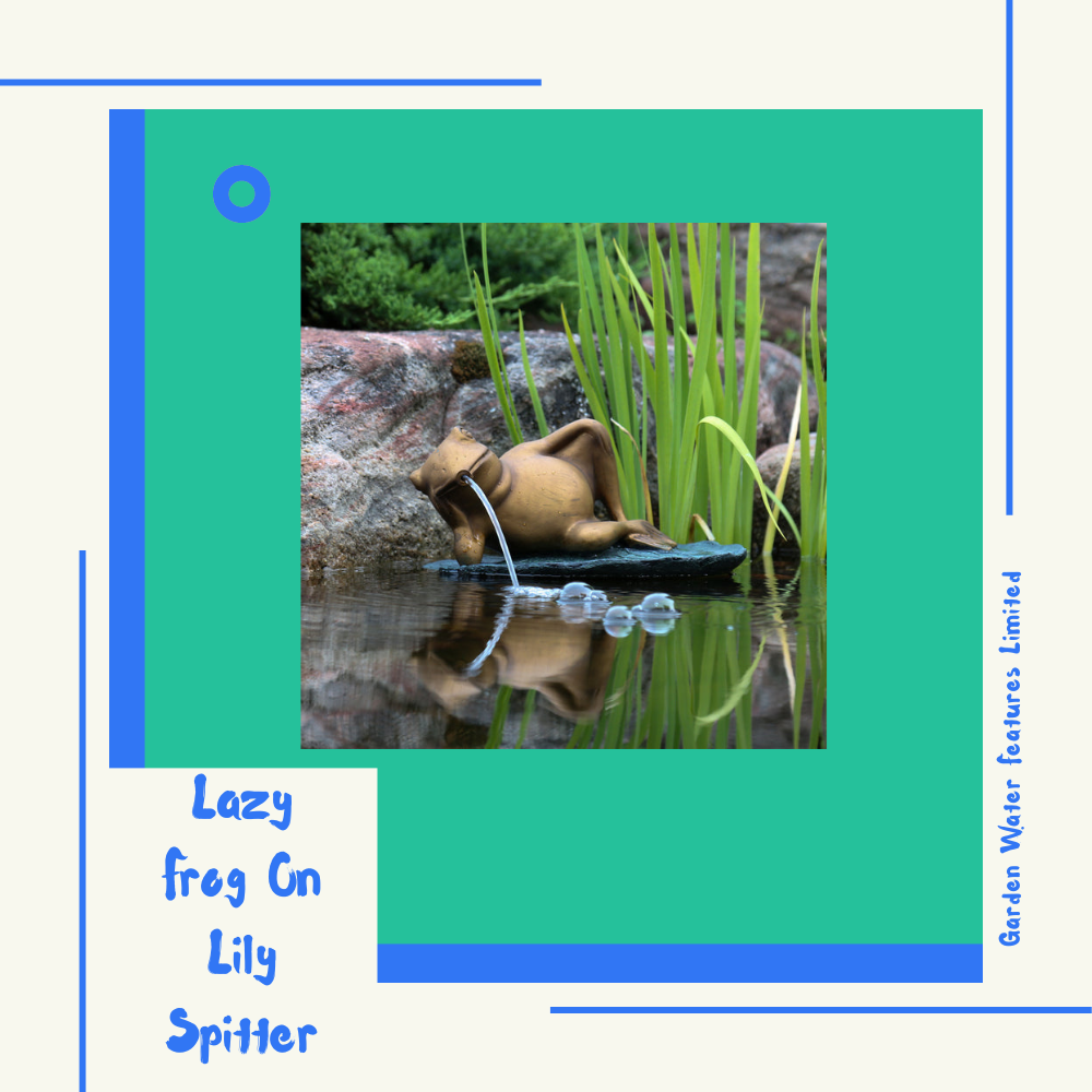 Lazy Frog On Lily Spitter - WaterFeature.Shop