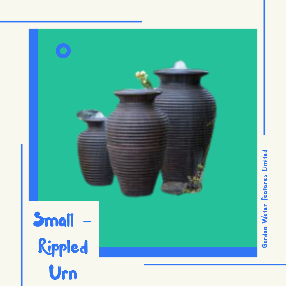 Small - Rippled Urn - WaterFeature.Shop