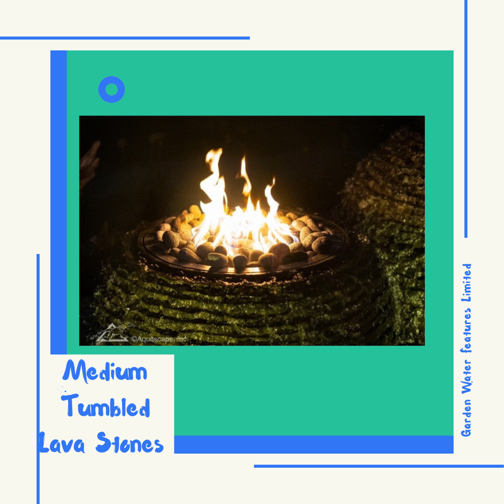 Fire - Medium Tumbled - Lava Stones - Small Bag
