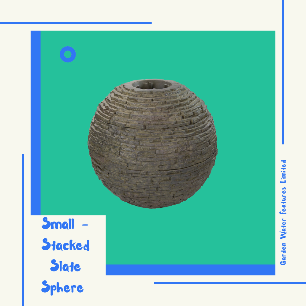 Small - Stacked Slate Sphere - WaterFeature.Shop