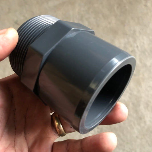 Male 2" Threaded Adaptor - SOLVENT 50mm - UK - WaterFeature.Shop