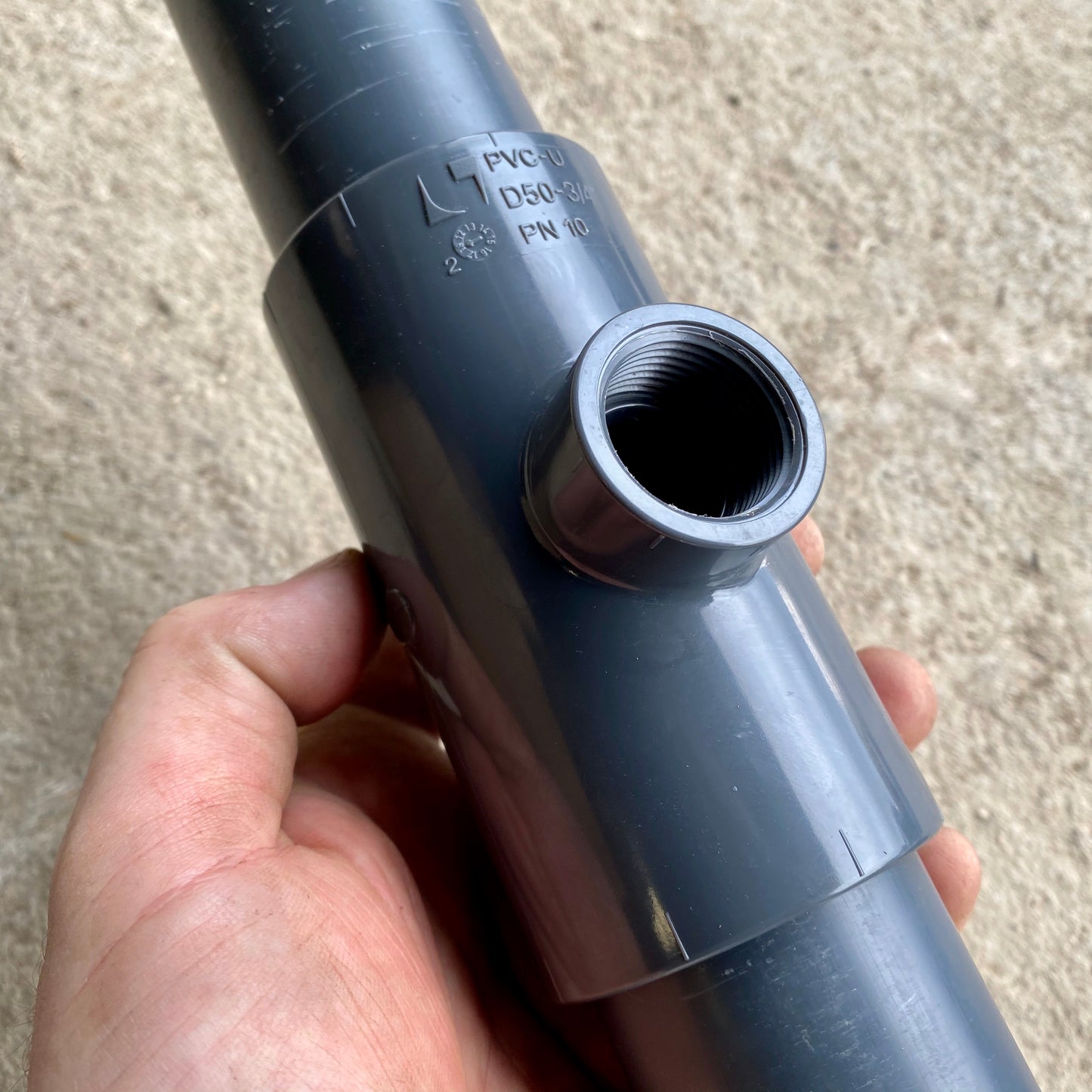 50mm to 3/4” Female Thread Reducing Tee - WaterFeature.Shop