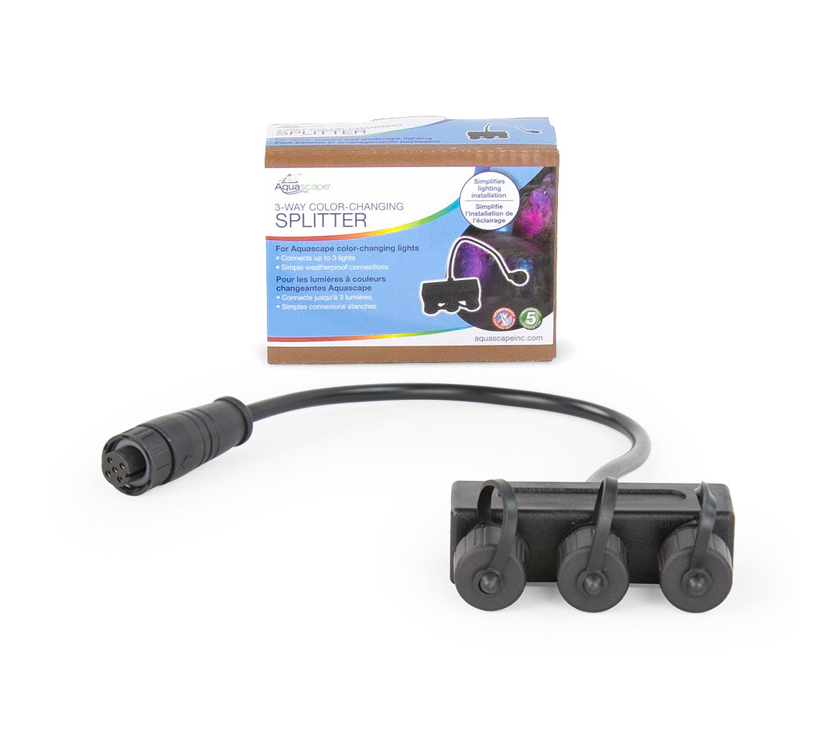 LIGHTING SPLITTER - 3-WAY COLOUR-CHANGING - UK - WaterFeature.Shop