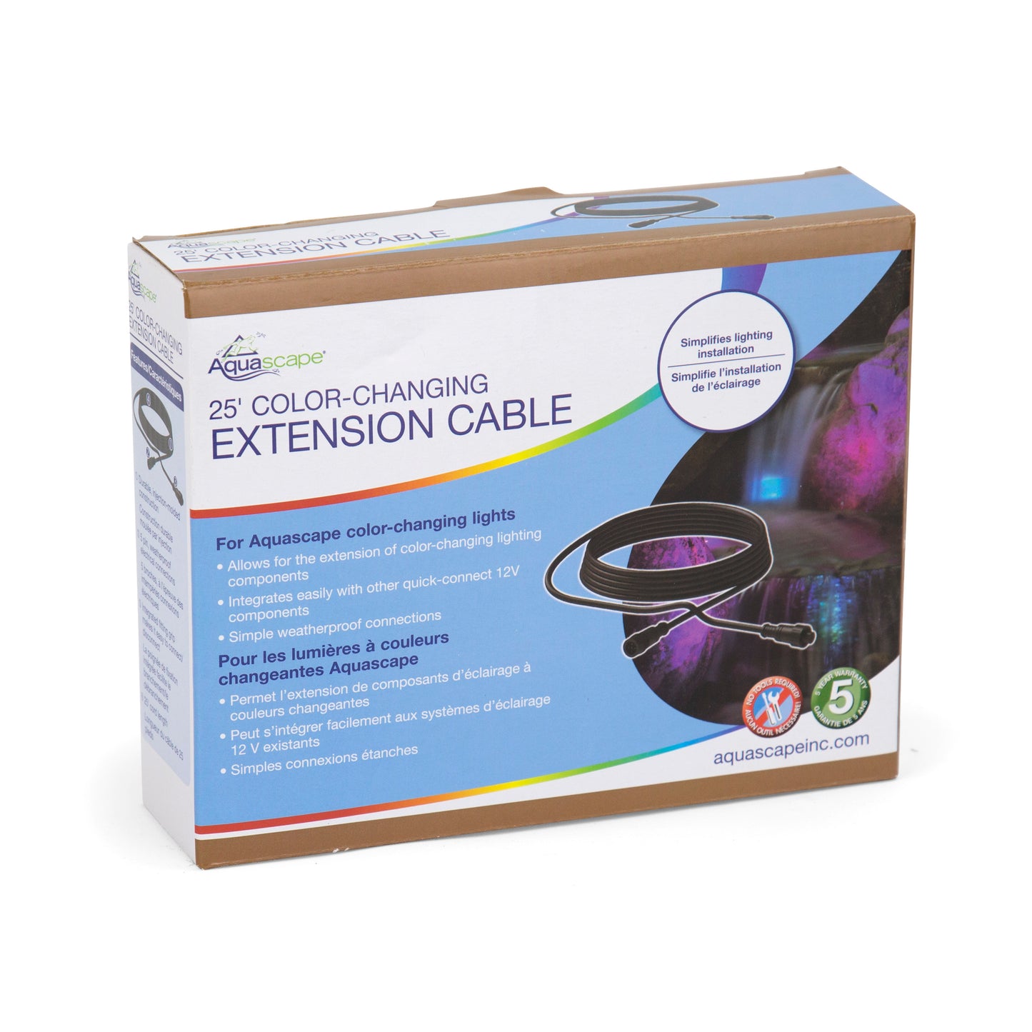 LED EXTENSION CABLE - 7.5m - COLOUR-CHANGING LIGHTING - UK - WaterFeature.Shop