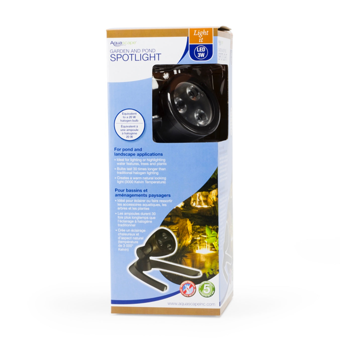 Aquascape UK 3-Watt LED Garden and Pond Spotlight - WaterFeature.Shop