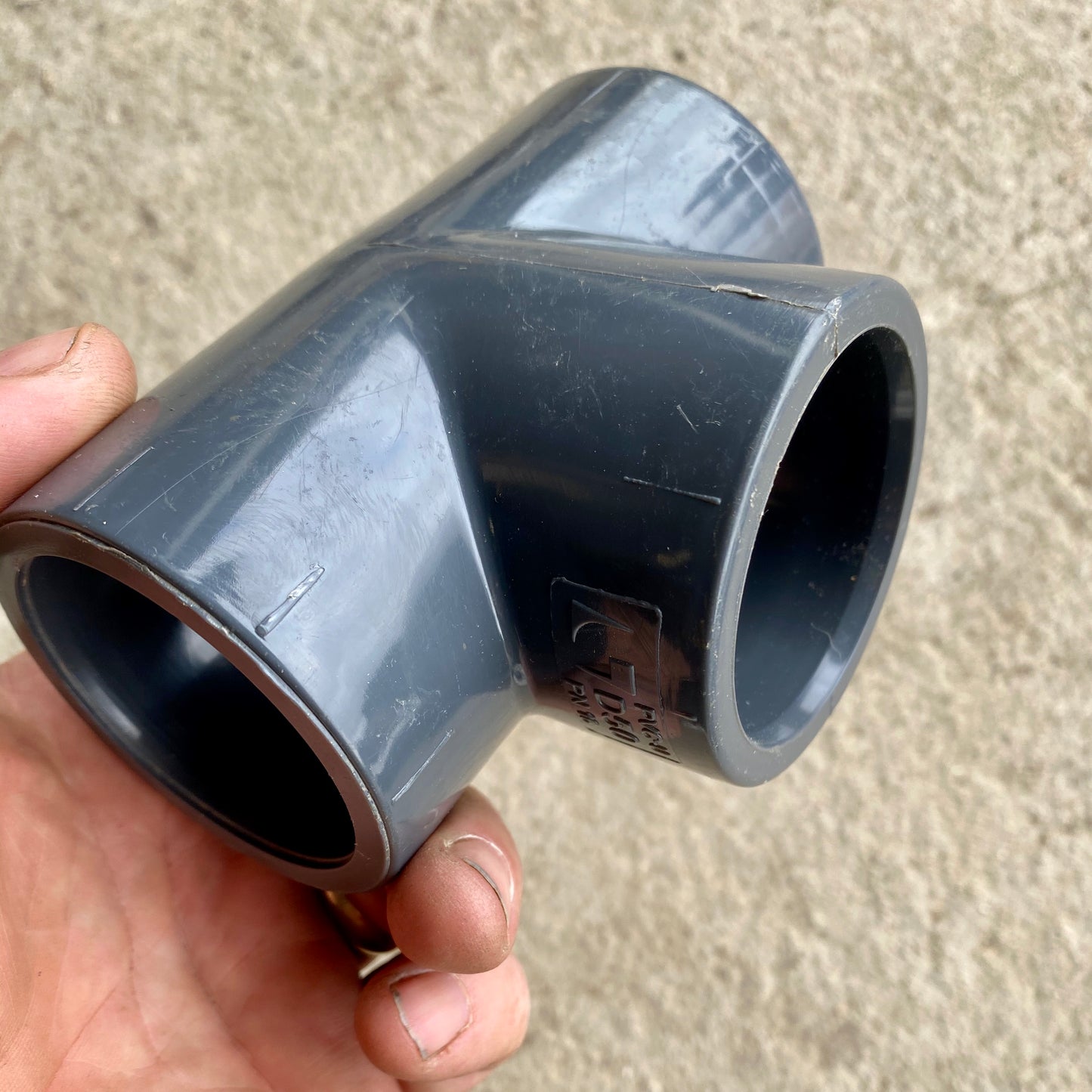 50mm - Solvent 3 Way Tee - WaterFeature.Shop