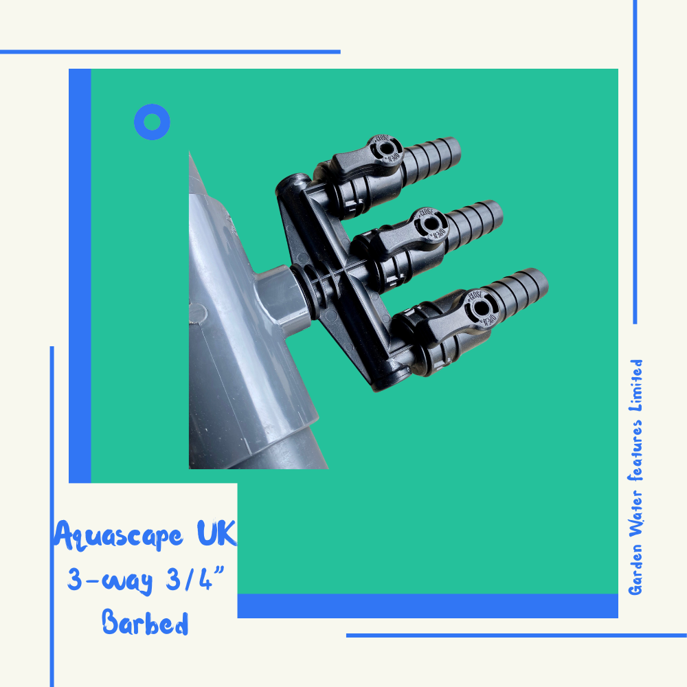 Aquascape UK 3-way 3/4” Barbed - WaterFeature.Shop