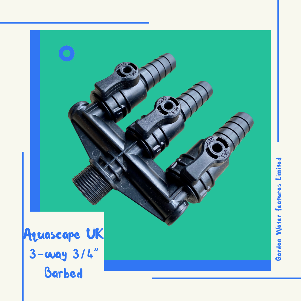 Aquascape UK 3-way 3/4” Barbed - WaterFeature.Shop