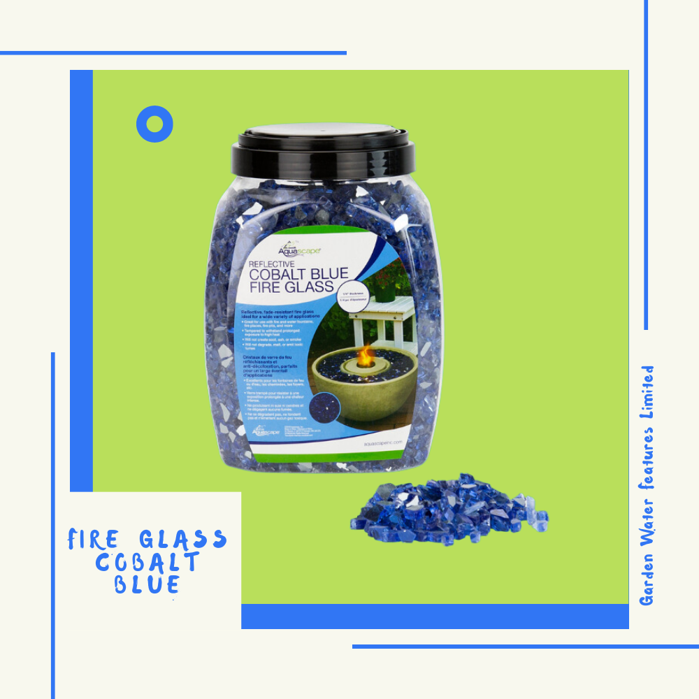 Blue Fire Glass - Garden Water Features