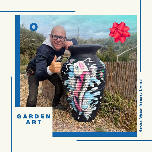 Mark Wilson with Garden Art