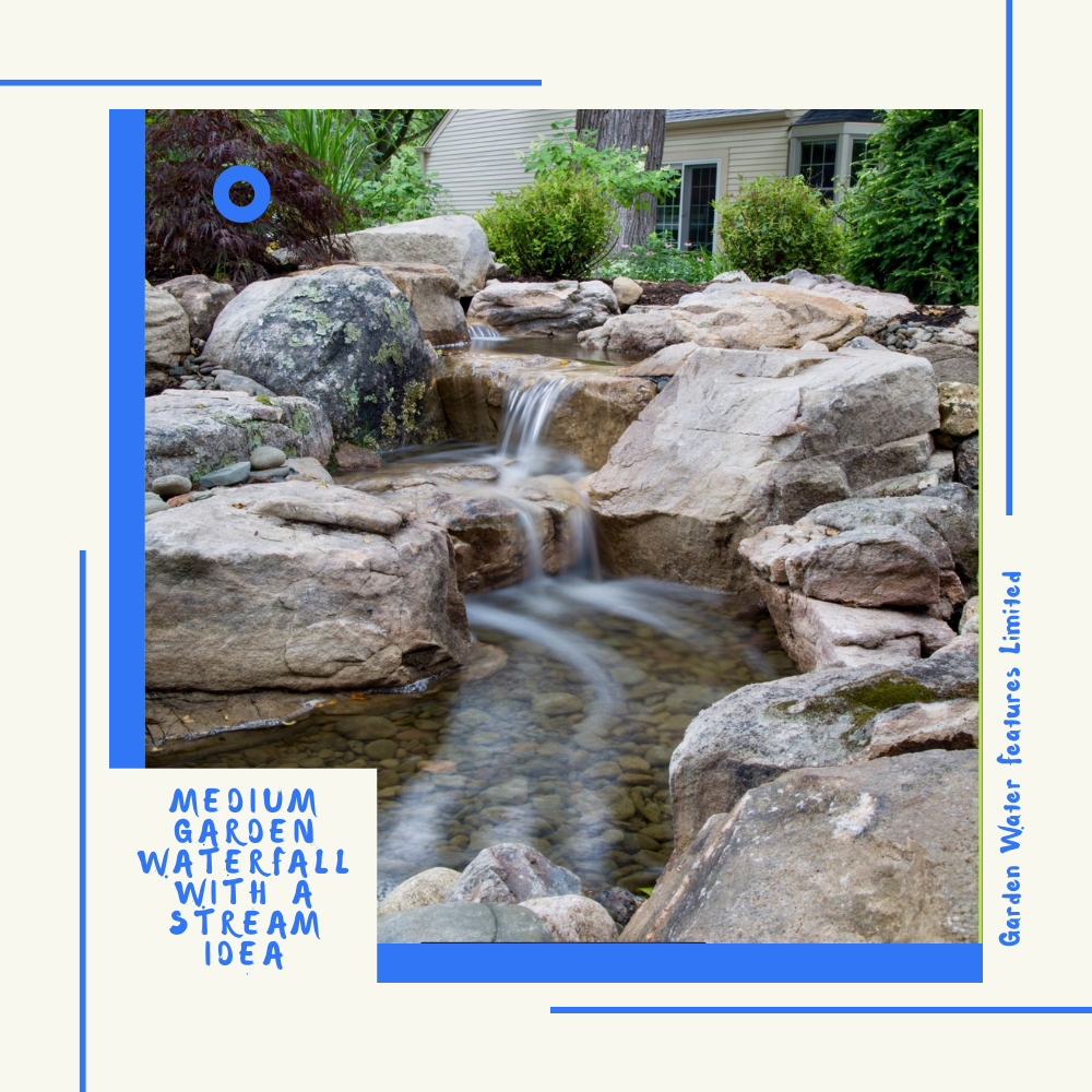 Medium Garden Waterfall With A Stream Idea - Garden Water Features