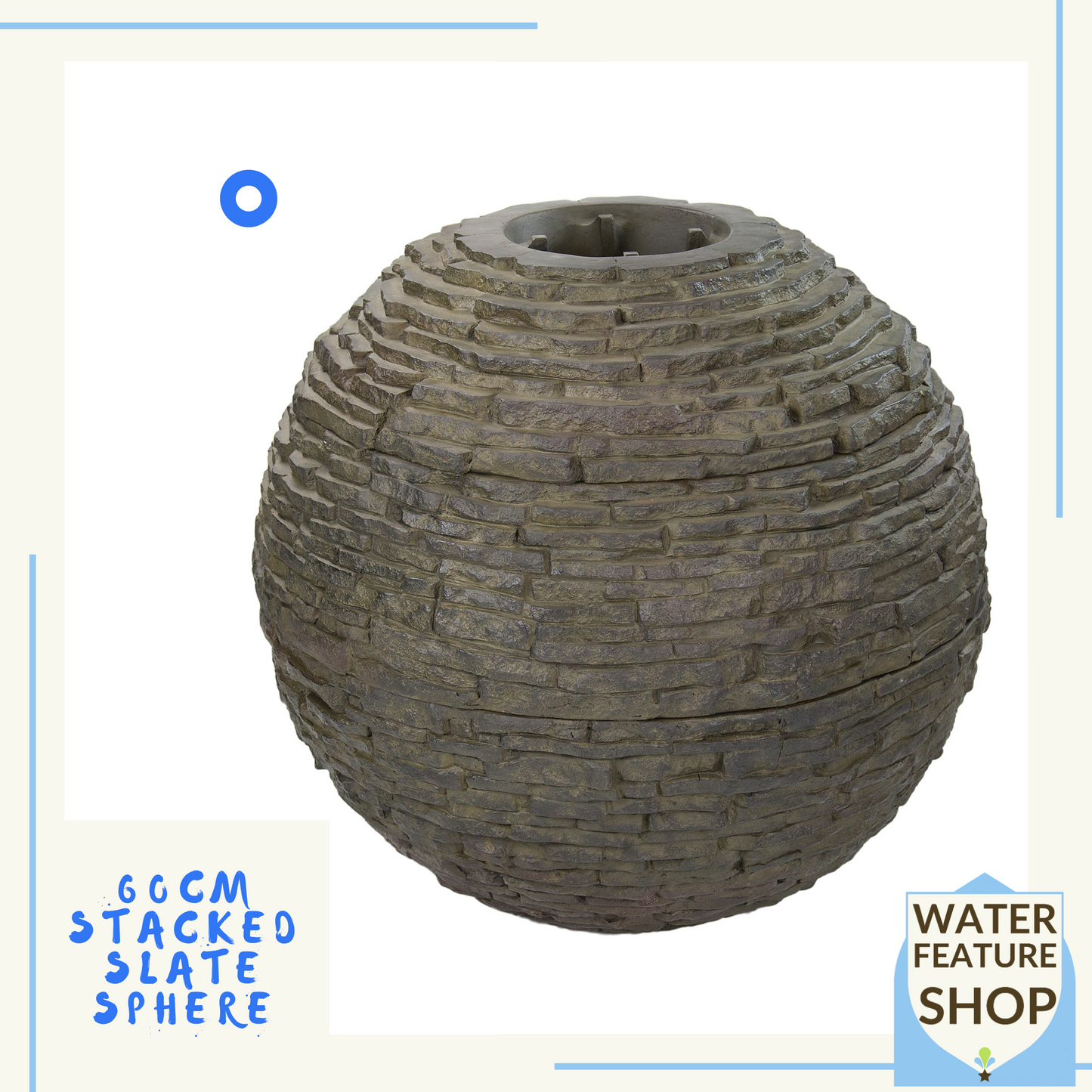 Stacked Slate Sphere - Garden Water Feature
