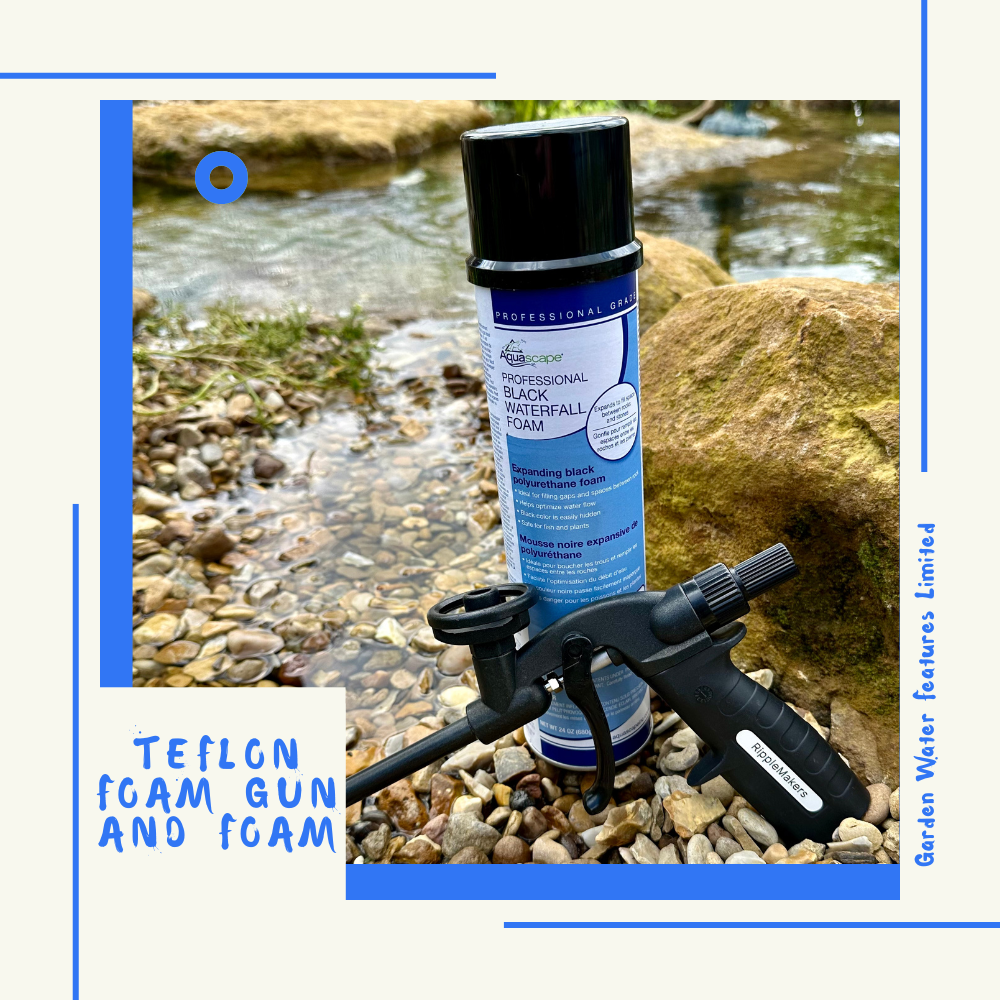 Teflon Foam Gun and Foam - Garden Water Feature