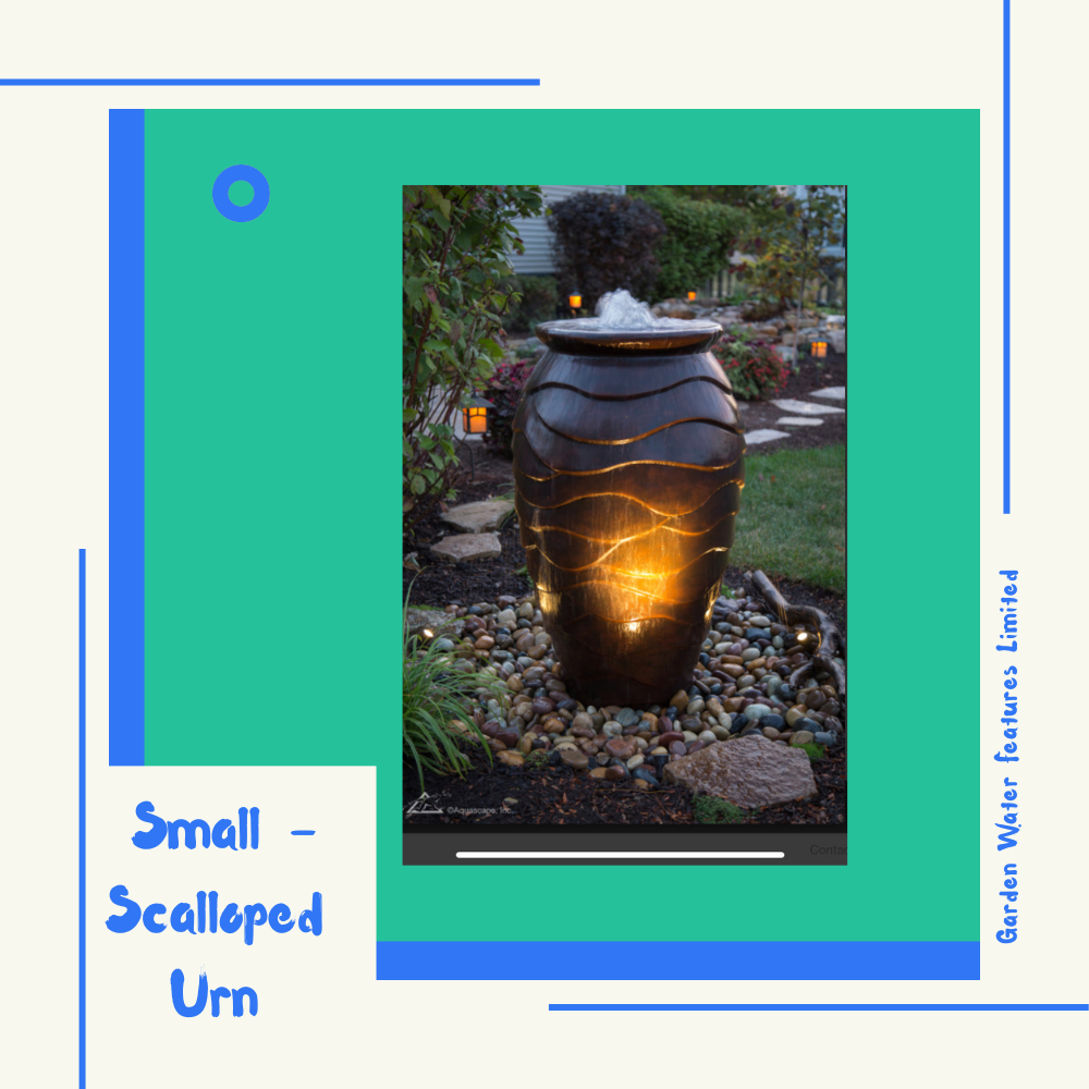 Small - Scalloped Urn - WaterFeature.Shop