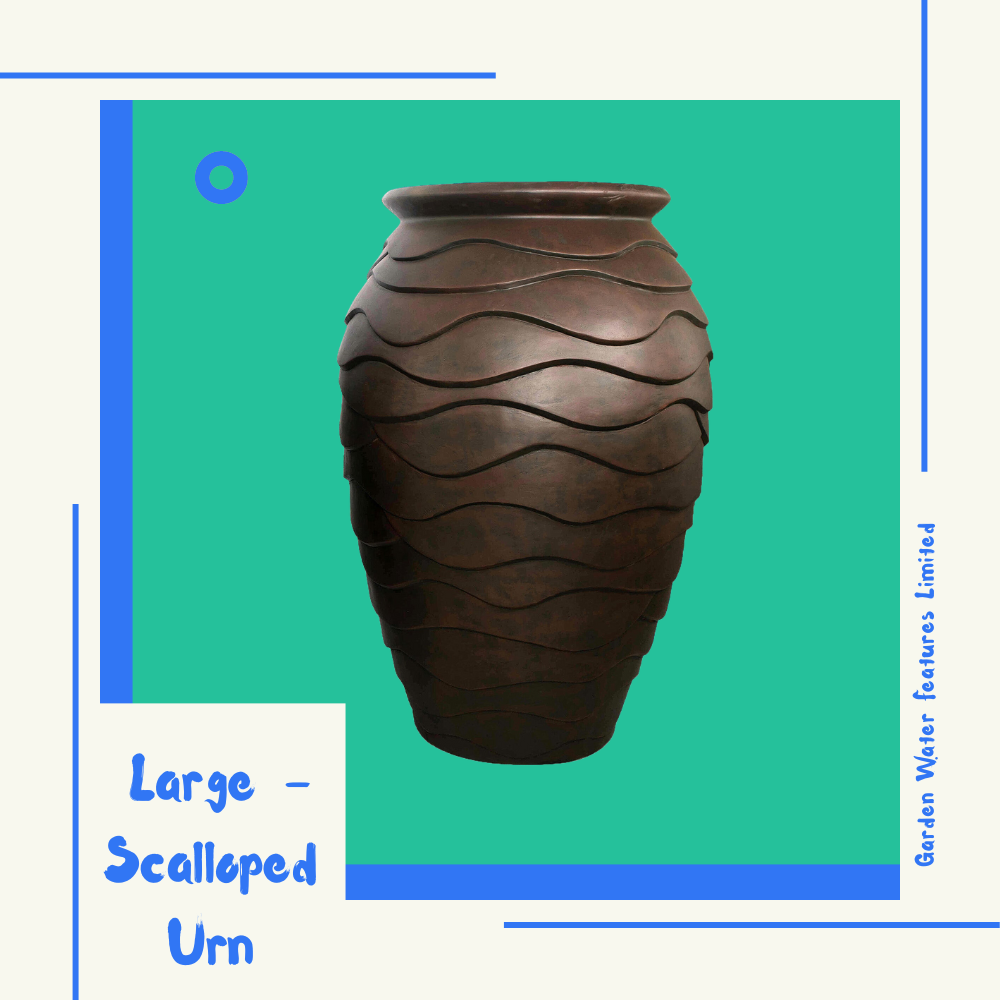 Large - Scalloped Urn - WaterFeature.Shop
