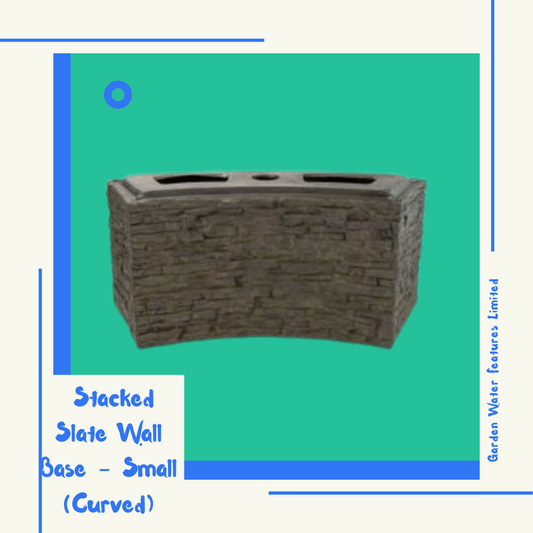 Stacked Slate Wall Base - Small (Curved) - WaterFeature.Shop