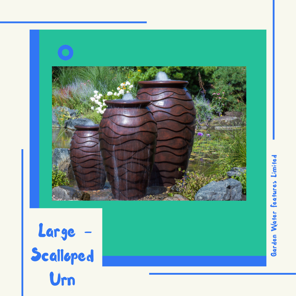 Large - Scalloped Urn - WaterFeature.Shop