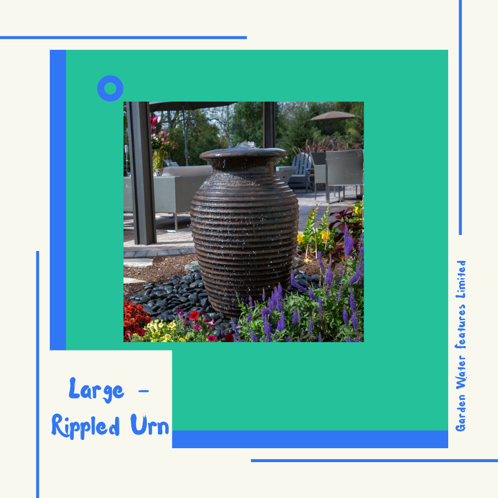 Large - Rippled Urn - WaterFeature.Shop