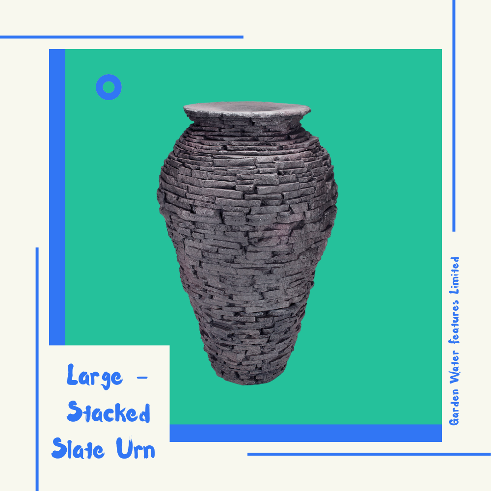 Large - Stacked Slate Urn - WaterFeature.Shop
