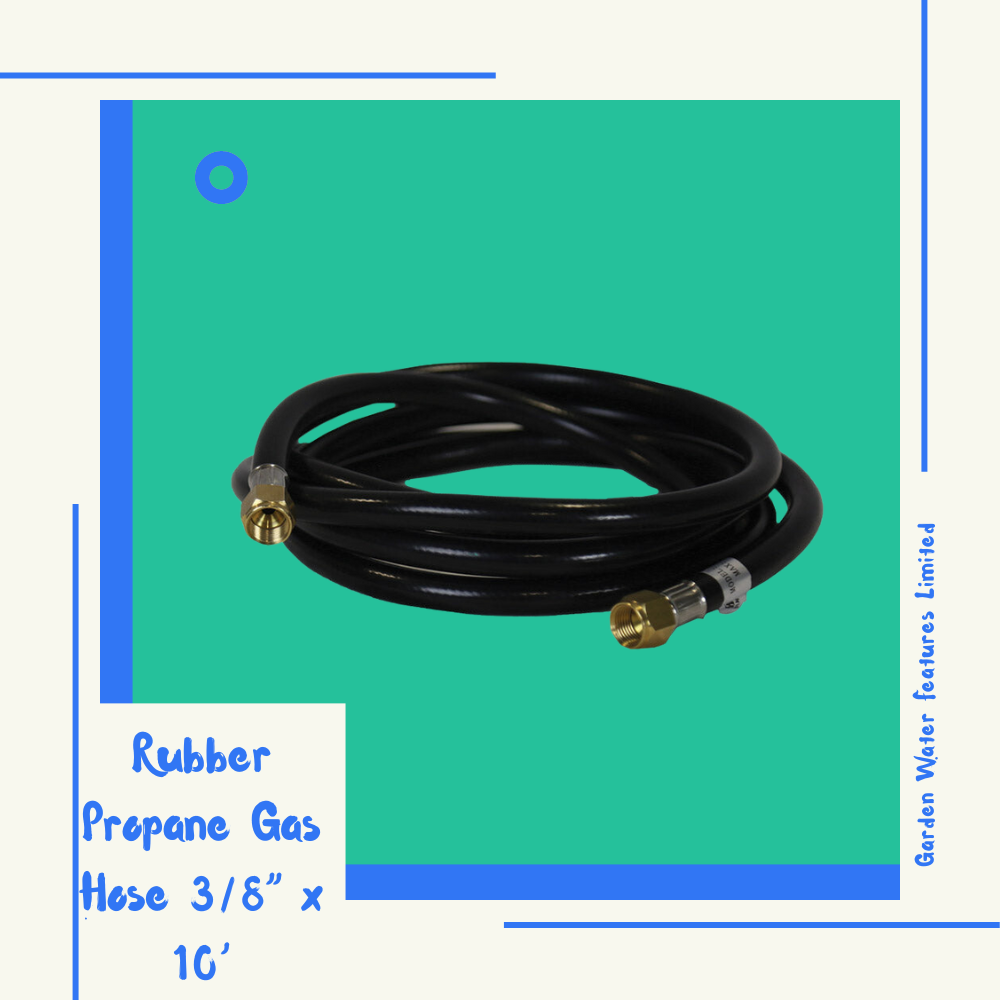 Rubber Propane Gas Hose 3/8” x 10’