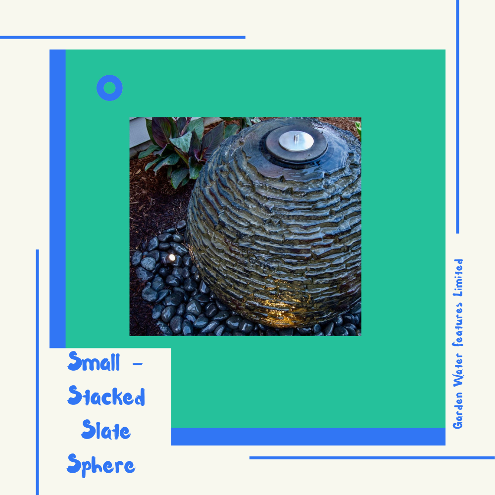 Small - Stacked Slate Sphere - WaterFeature.Shop