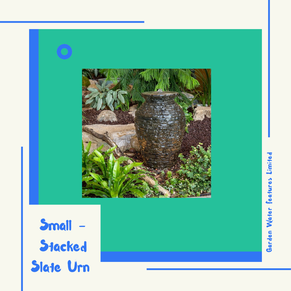 Small - Stacked Slate Urn - WaterFeature.Shop