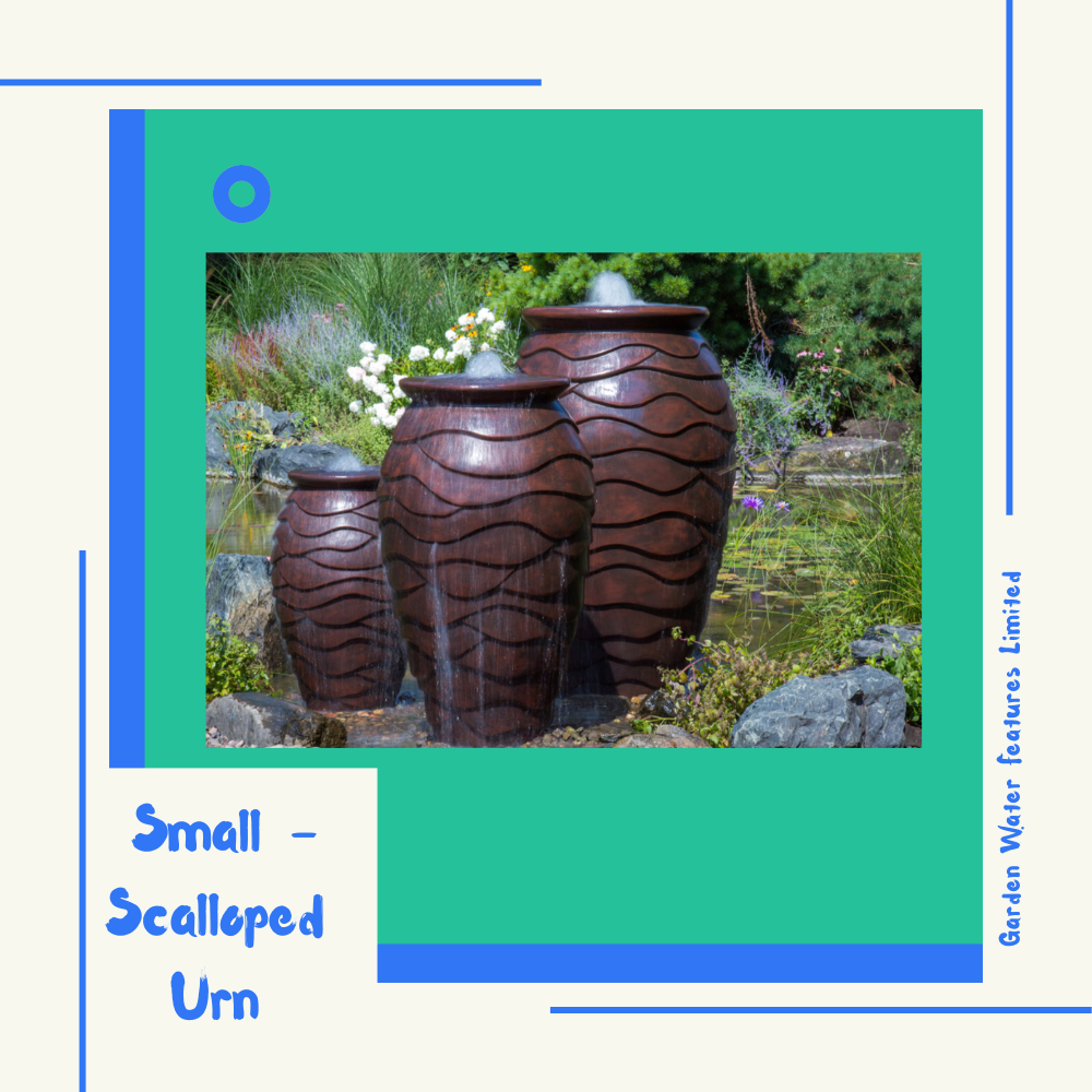 Small - Scalloped Urn - WaterFeature.Shop