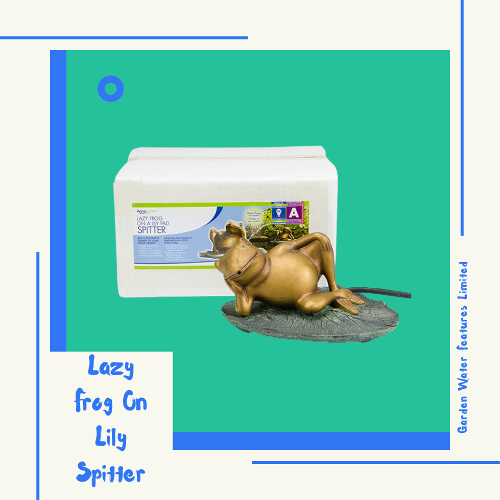 Lazy Frog On Lily Spitter - WaterFeature.Shop