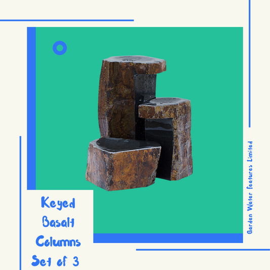 Keyed Basalt Columns Set of 3