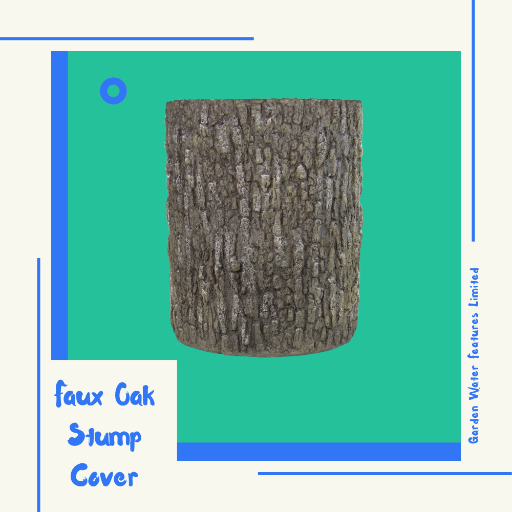 Faux Oak Stump Cover - WaterFeature.Shop