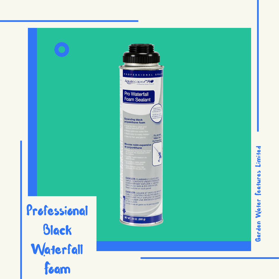 Black Waterfall Foam Fish Pond Safe Expanding Foam Sealants