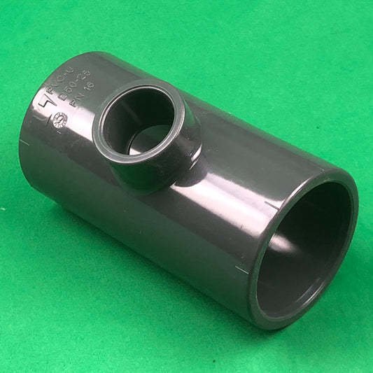 50mm to 25mm Solvent Tee - WaterFeature.Shop