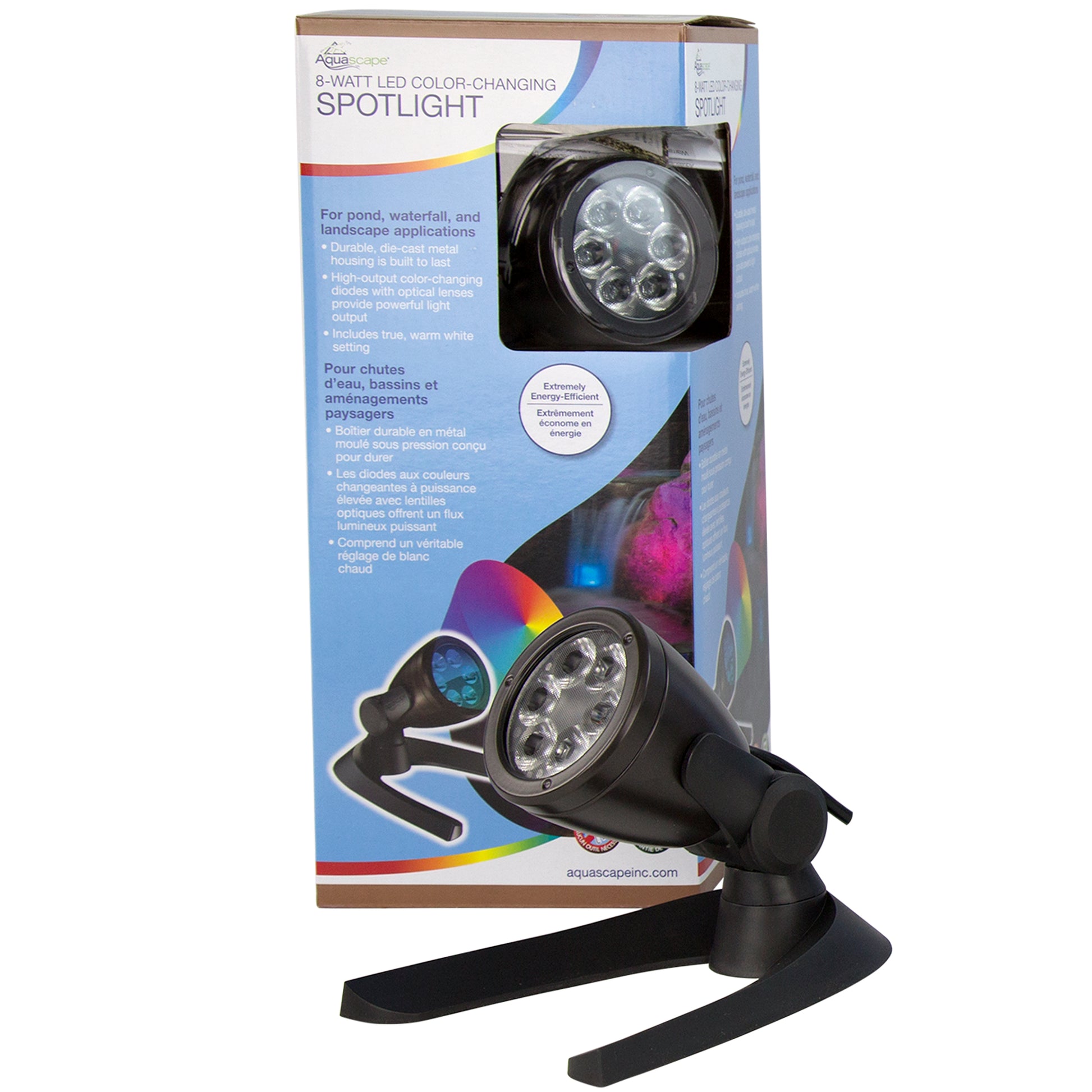 LED COLOUR-CHANGING - 8 Watt Spotlight - UK - WaterFeature.Shop
