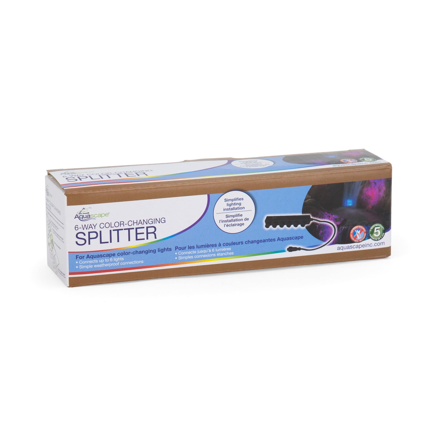 LIGHTING SPLITTER - 6-WAY COLOUR-CHANGING - UK - WaterFeature.Shop