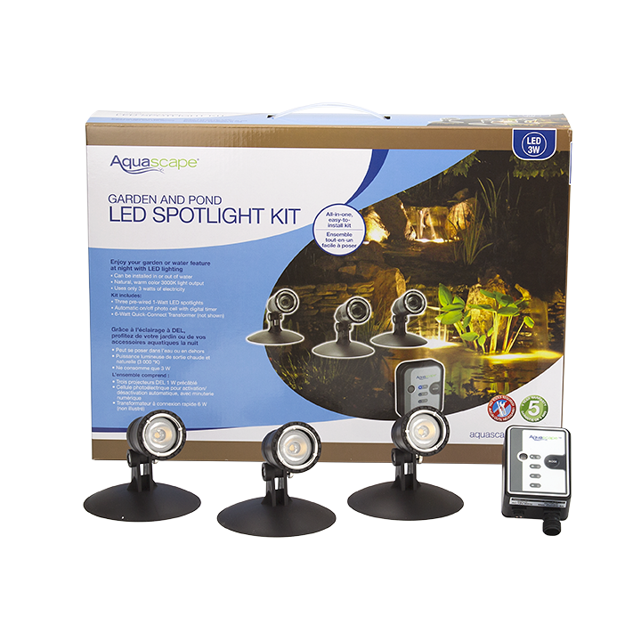 3-Watt LED - Garden and Pond Spotlight Kit - WaterFeature.Shop