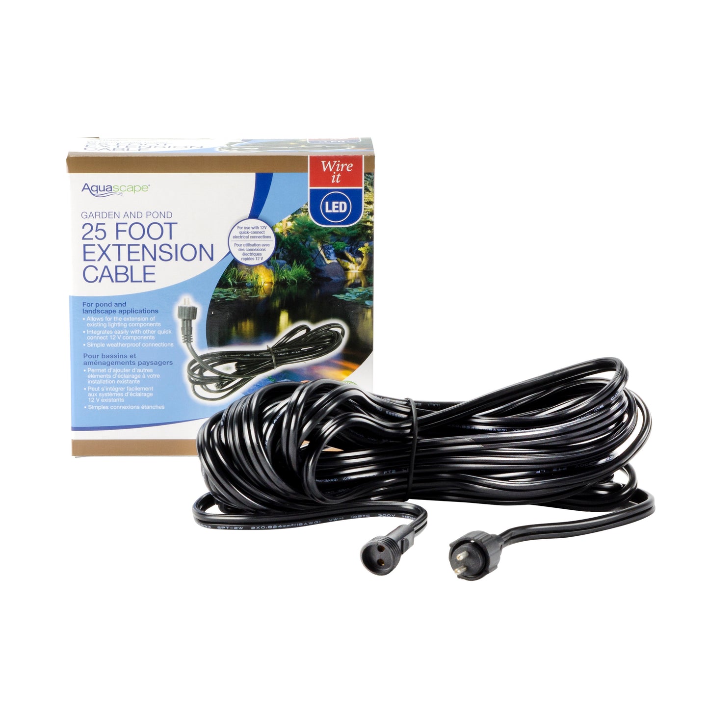 Aquascape Garden and Pond 25' Quick-Connect Lighting Extension Cable - WaterFeature.Shop